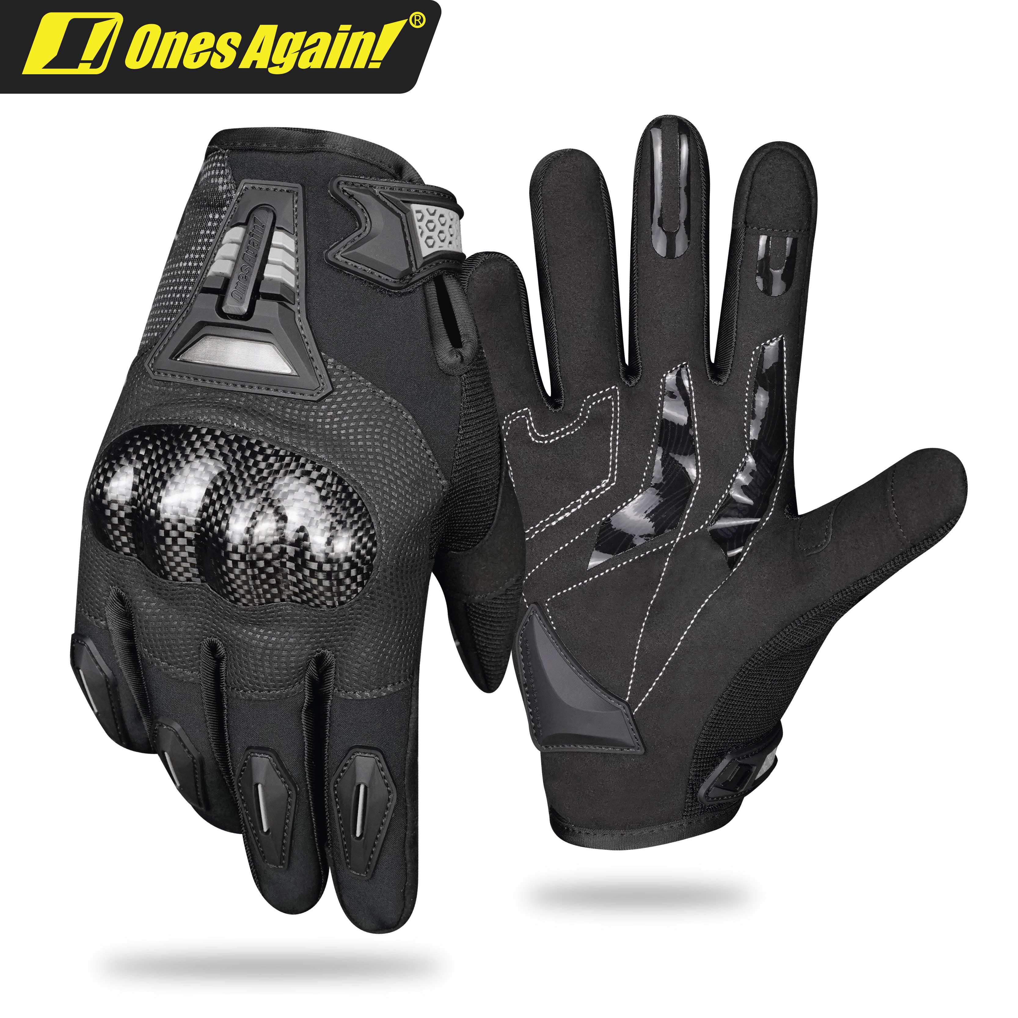 MG07P-CF Four-season Commute Carbon Fiber Waterproof Warm Riding Protective Gloves Lightning Demon Armor