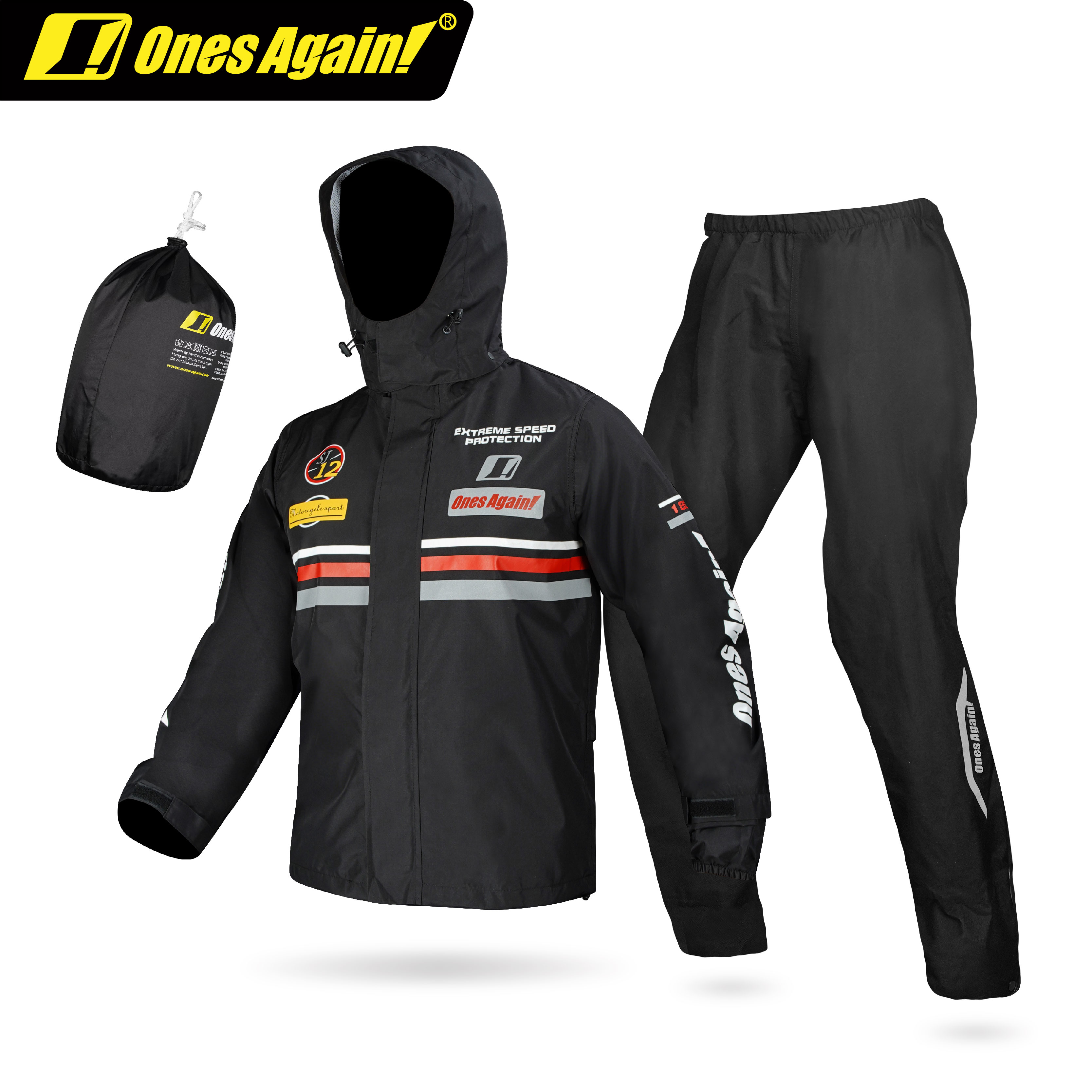 SJ12 Rain Hawk Ones Motorcycle High Water Pressure Breathable Waterproof Durable Raincoat Commuter tour