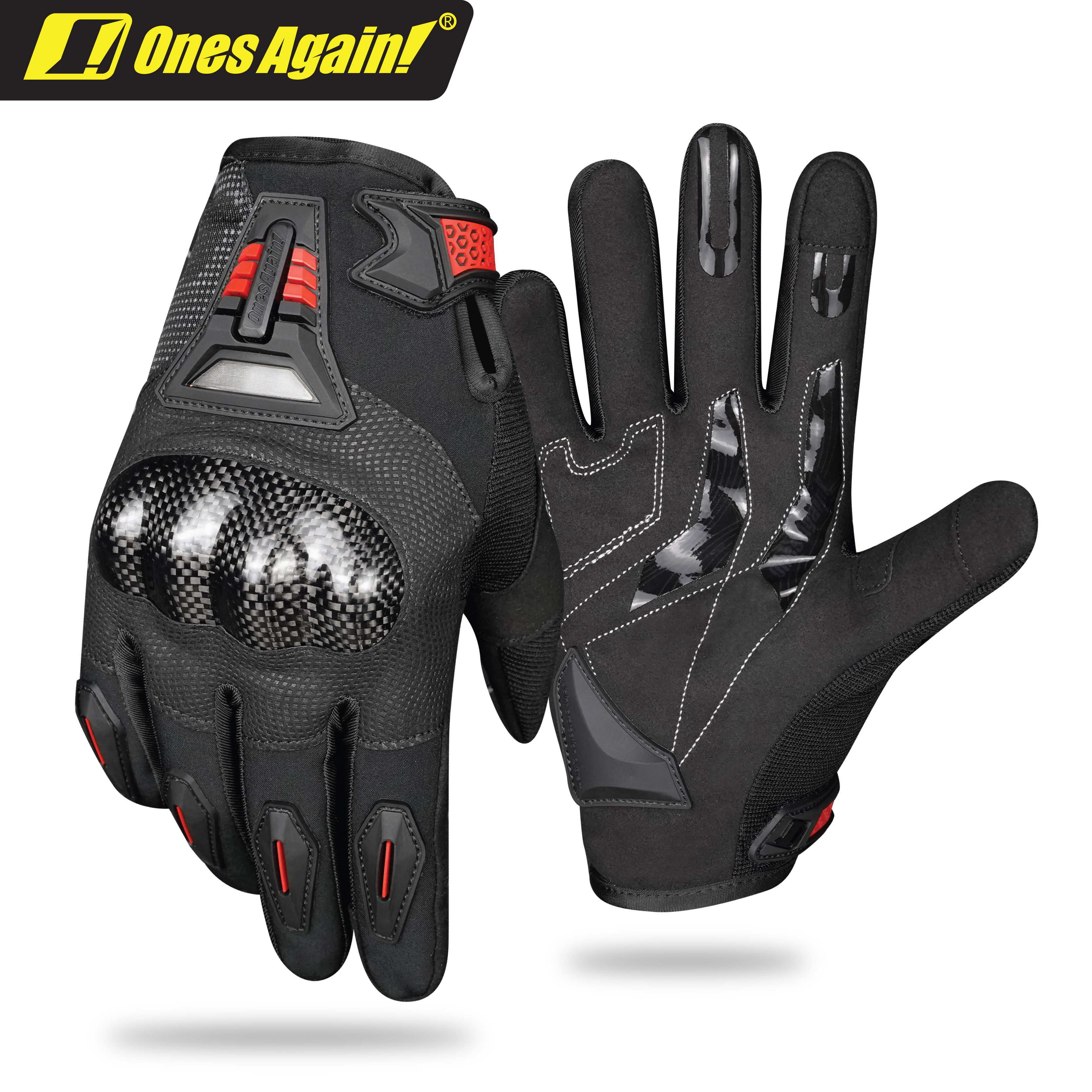 MG07P-CF Four-season Commute Carbon Fiber Waterproof Warm Riding Protective Gloves Lightning Demon Armor